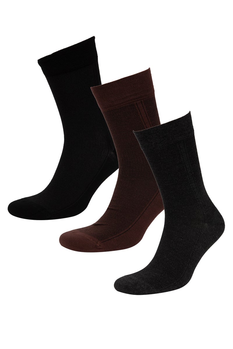 DeFacto Man Man Seamless 3 Piece Bamboo Long Socks - Image 1