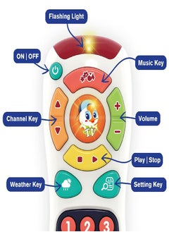 Stone and Clark My Remote, My Program - Baby Remote Control Toy for 6 Months Old and Up - 20 Unique Learning Remote Buttons, Plays Baby Music Tunes, Flashing Lights, BPA Free and More  - Image 2