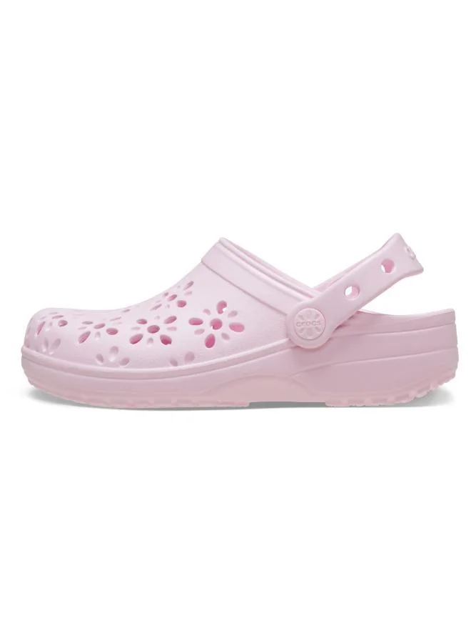 crocs Kids Classic Floral Cut Out Clog