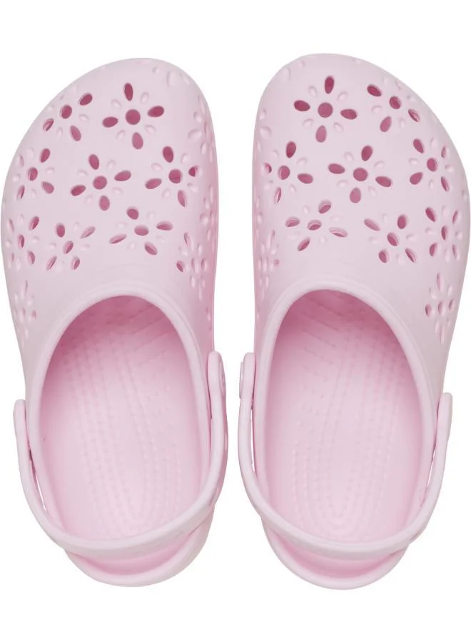 crocs Kids Classic Floral Cut Out Clog