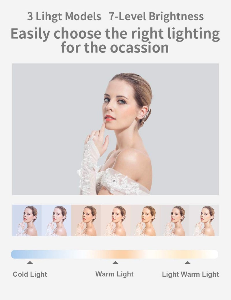 Viozon Extendable Selfie Stand 360° Rotation with Phone Holder, Rechargeable Wireless Foldable 7 Brightness LED Light for Live Streaming/YouTube/Tiktok/Video Recording/Photography/Reading (V6W) - Image 5