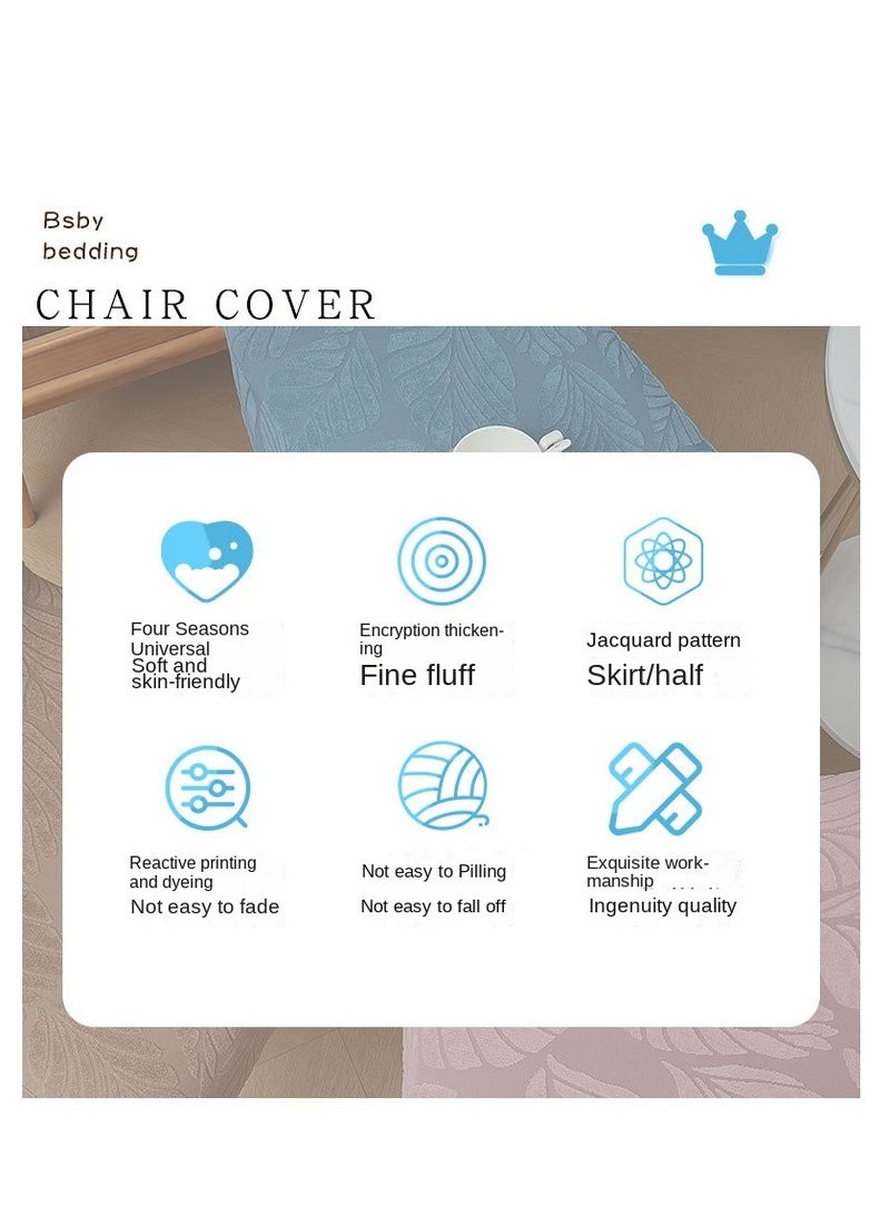 Bluejw Jacquard Skirt Elastic Chair Cover Set - Image 5