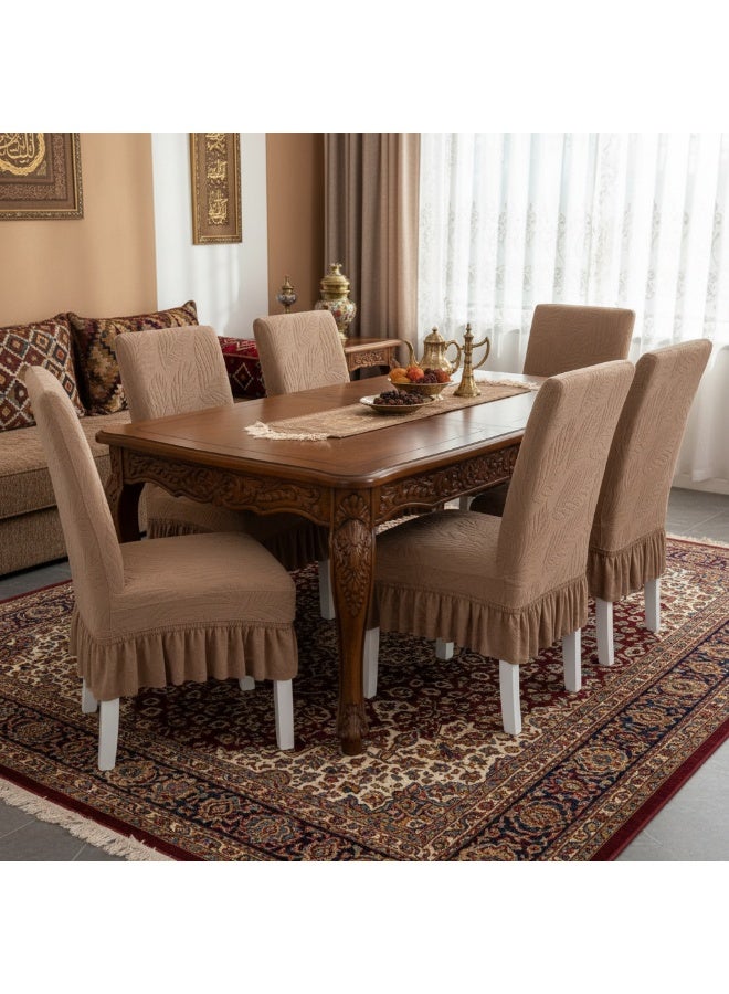 Bluejw Jacquard Skirt Elastic Chair Cover Set - Image 3