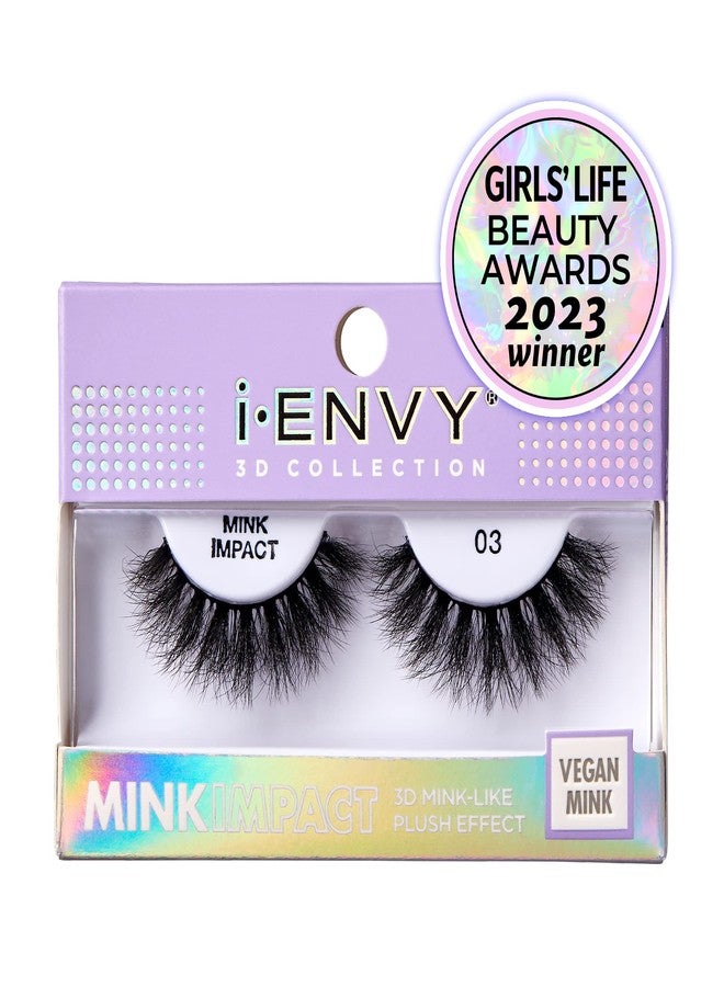 iEnvy i-Envy False Lashes 3D Mink-Like Plush Impact Natural to Dramatic Vegan Eyelashes - Image 2