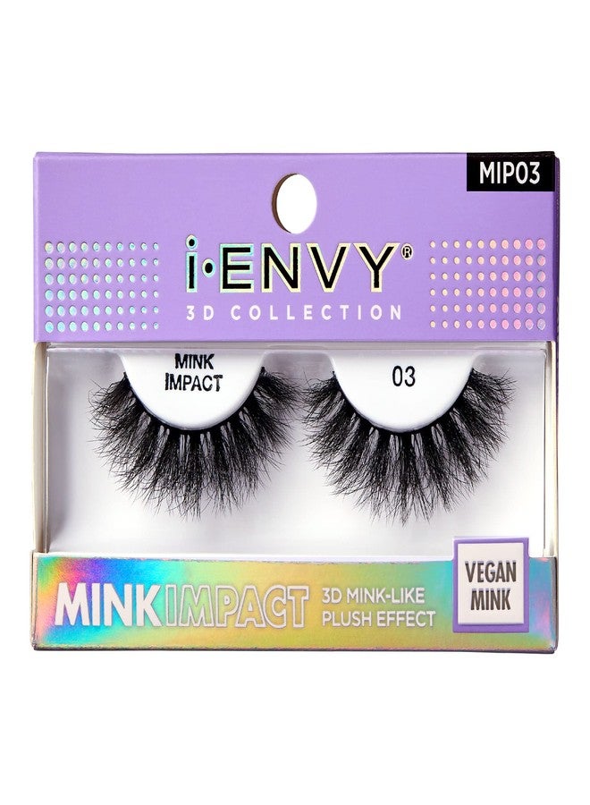 iEnvy i-Envy False Lashes 3D Mink-Like Plush Impact Natural to Dramatic Vegan Eyelashes - Image 1