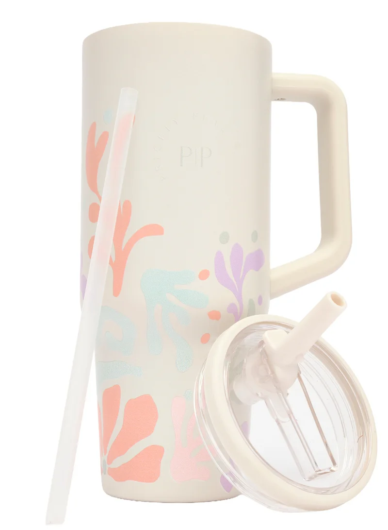 Prickly Pear Stainless Steel 40 Oz Hydrator Water Bottle 2.0 - Coral Reef