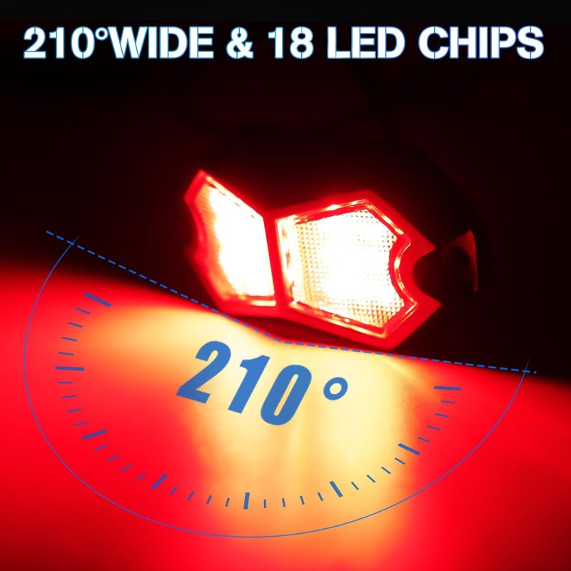 أضواء LED حمراء، وحدتان، زاوية واسعة، مقاومة للماء، ألومنيوم، 12V 24V، لإضاءة الصخور، ضوء الفرامل، ضوء القبة، أرضية القدم، الشبكة الأمامية، الدراجات النارية، UTV، ATV، الإضاءة السفلية، داخل القوارب، داخل عربات الغولف - Image 2