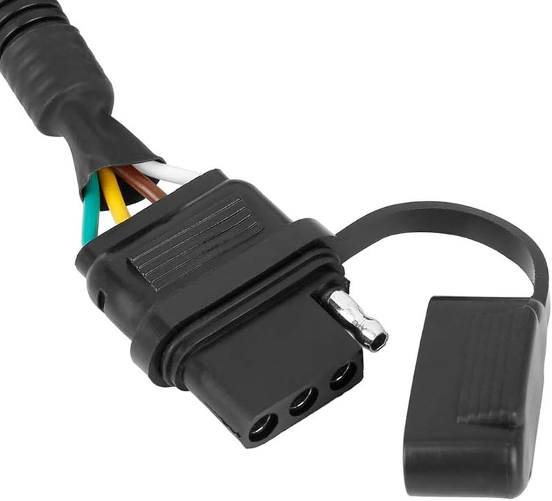 7 طريقة شفرة مستديرة إلى 4 دبوس شقة مقطورة RV ملتفة تسخير الأسلاك قابس محول موصل - Image 3