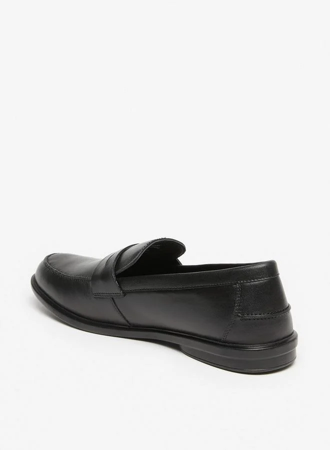 LBL by Shoexpress BLACK Solid Slip-On Loafers for Men | Best Price UAE