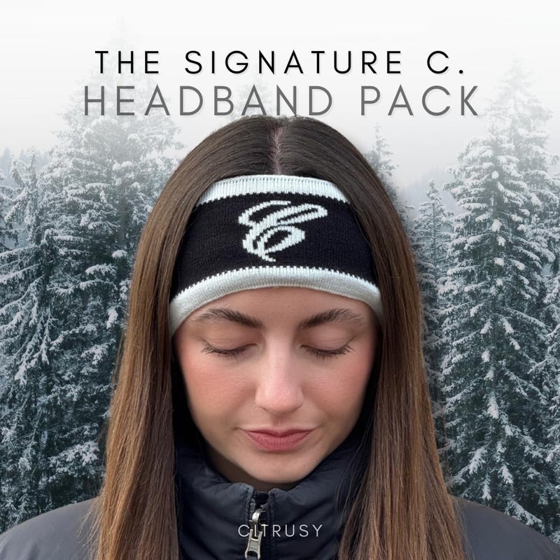 CITRUSY Womenâ€™s Winter Headbands | Cute Black & White Fuzzy Snow Ear Muff | Fashion Apres Ski Fleece Wide Headband Ear Warmer for Women | Warm Cozy Inside Fur for Cold Weather | Polka Dot Headband | 3 Pack - Image 3