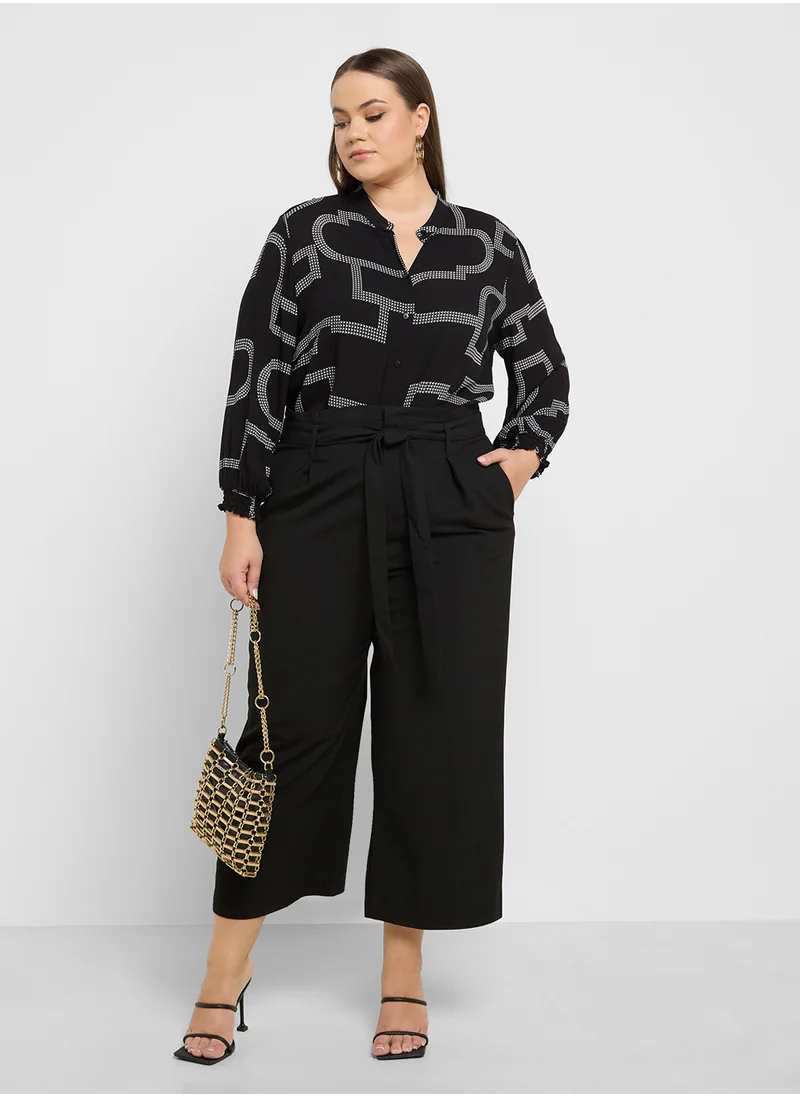 Only Carmakoma Curve Tie-Waist Culottes