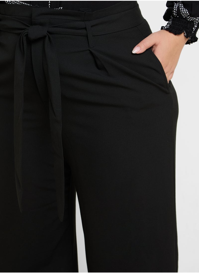 Only Carmakoma Curve Tie-Waist Culottes  - Image 3