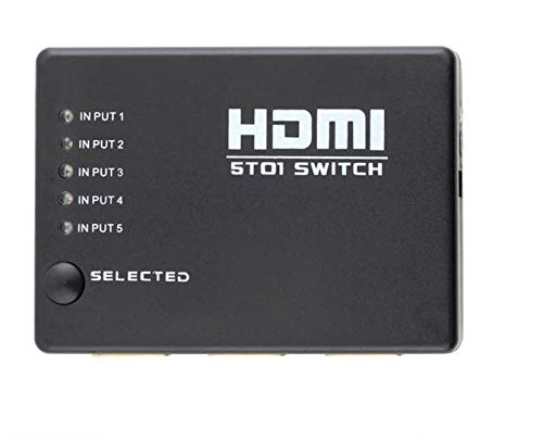 Aeoss 5x1 HDMI Switcher 5 Port HDMI Switch Splitter Extender Adapter w/IR Remote Selector for Xbox 360 PS3 HDTV DVD MediaPlayer - Image 4