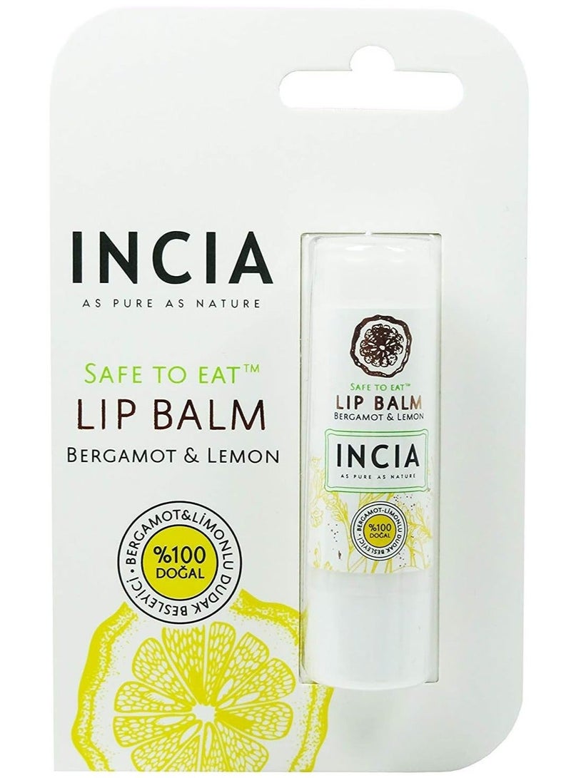 INCIA 100% NATURAL LIP BALM- BERGAMOT & LEMON 6G & 100% NATURAL ADULT LIP BALM - ORANGE Bundle - Image 2