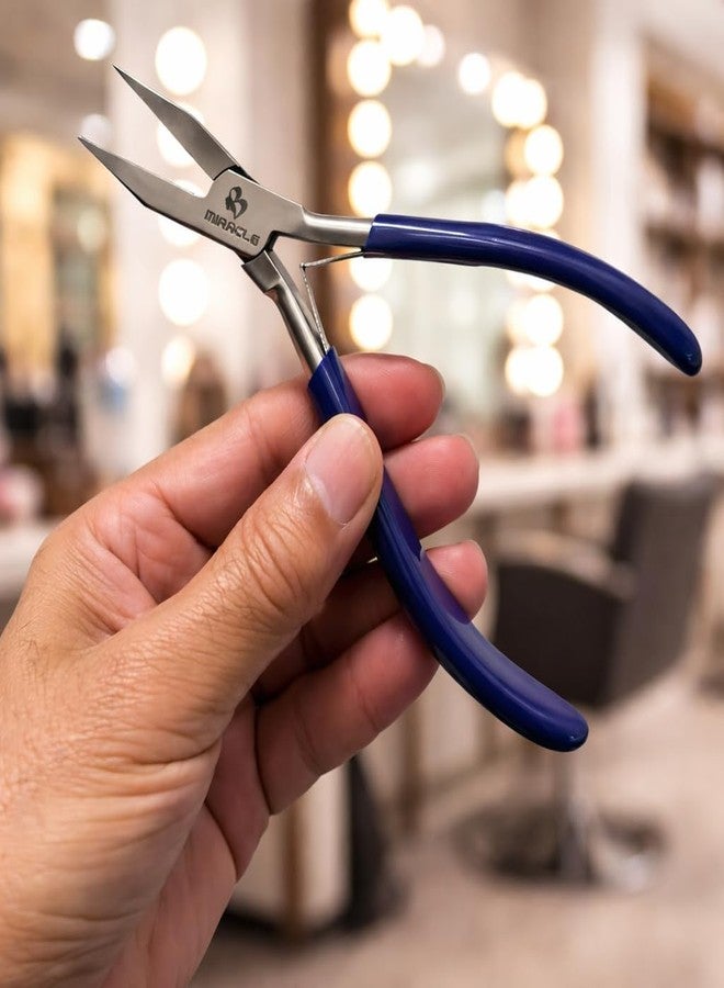 Miracle Hair Extension Pliers For I Tip & K – Flat Fusion Bond Tool Installing Micro Ring, Beads Removing Keratin Extensions Smooth Grip No-Slip Clamp Stylists 7" - Image 3
