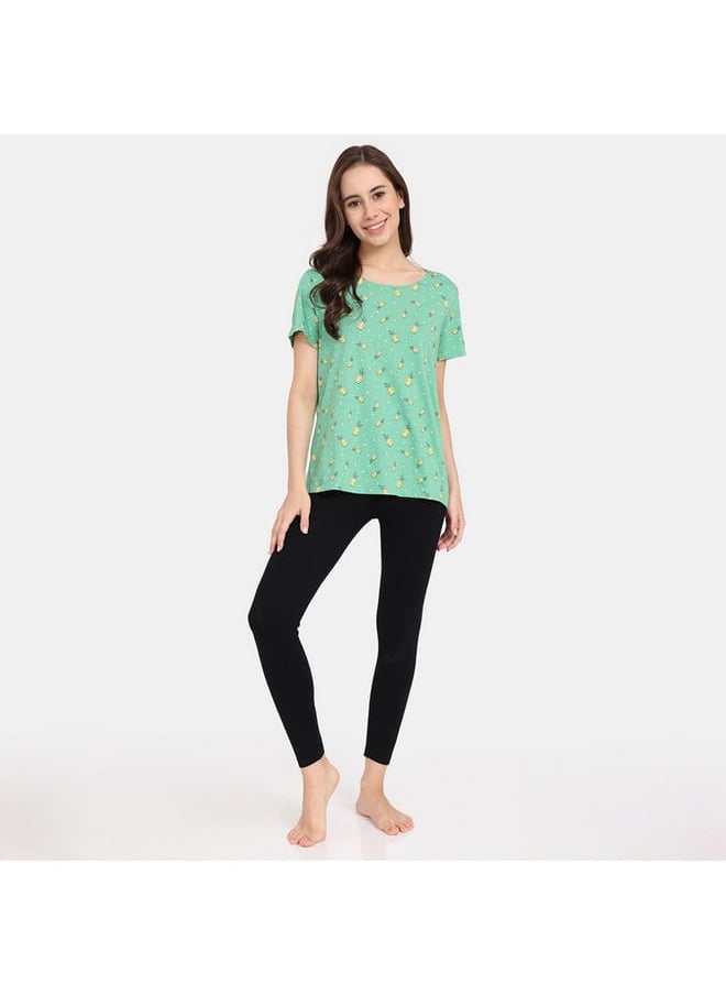 zivame Set of 2 - Zivame Printed T-shirt with Short Sleeves  - Image 2