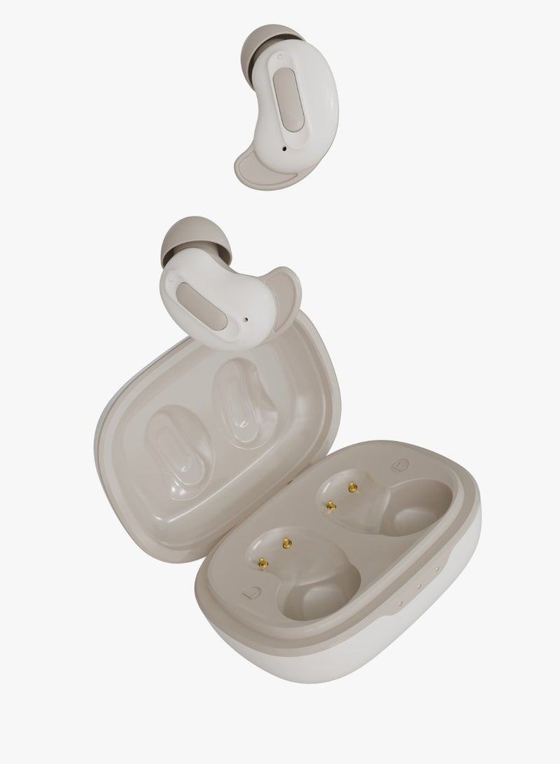 GREEN LION Majestic True Wireless Earbuds TWS with ANC and Touch Control / Music Mode / Game Mode / Voice Assistant Mode / Transparency Mode / High-Definition Microphone - Beige  - Image 4