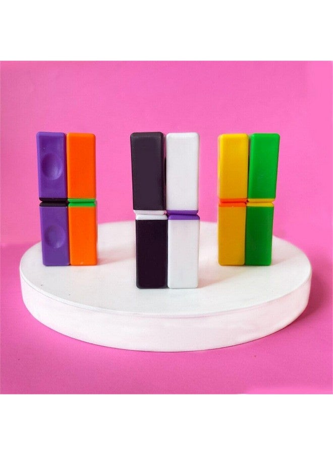 Fiddlys Fidget Brick Magnetic Stick Mini Finger (Purple/White Cap Multicolor - Image 1