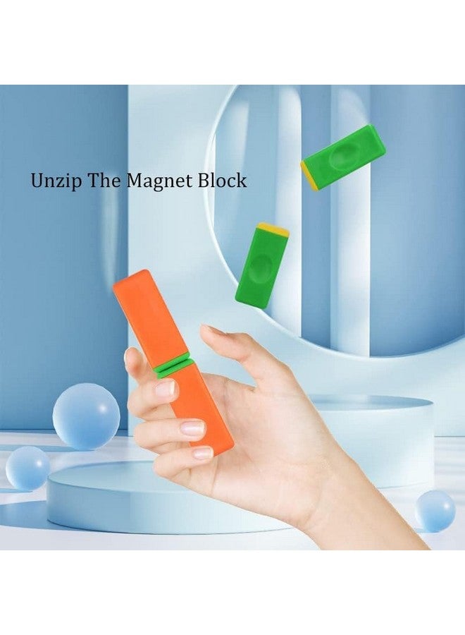 Fiddlys Fidget Brick Magnetic Stick Mini Finger (Purple/White Cap Multicolor - Image 4