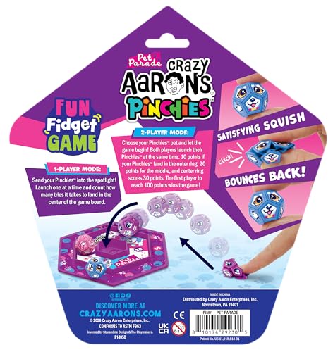 Crazy Aaron's Crazy Aarons Pinchies Pet Parade Series 1 Interactive Fidget Toy for Tactile Play Collecting and Sensory Engagement Durable Design for Fun Entertainment Suitable for Kids Teens 1 Pack - Image 5