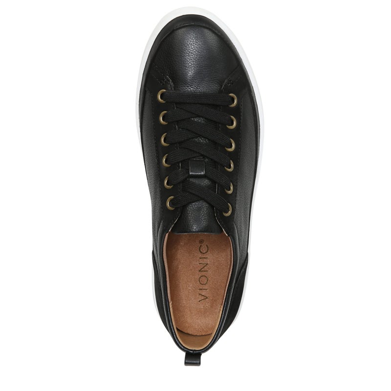 Vionic Womens Winny Sneaker Onyx Black Leather 9 M - Image 5