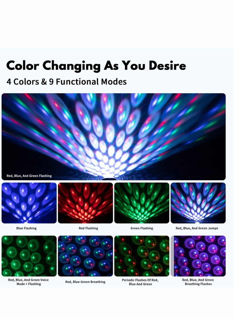 USB Star Projector Car Roof Lights, Sound Activated LED Lamp with 4 Colors and 9 Modes, Adjustable Ambient Light for Romantic Atmosphere - Image 2