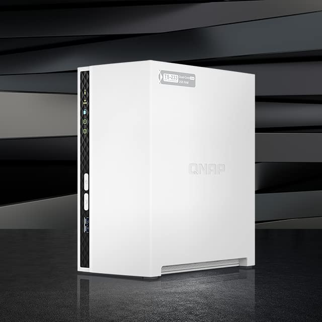 QNAP QNAP TS-233-US 2 Bay Affordable Desktop NAS with ARM Cortex-A55 Quad-core Processor and 2 GB RAM  - Image 2