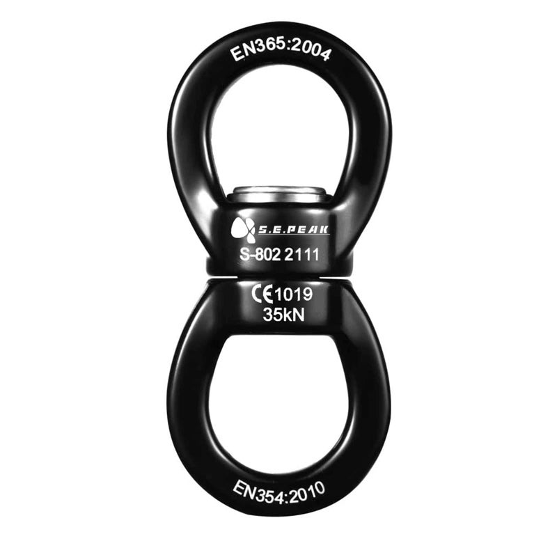 S.E.PEAK 35kN Swing Swivel, CE Certified Safe Swivel Hook, 360°Rotational Device, Silent Hanging Accessory for Tree Swing, Aerial Dance, Swing Spinner Hanger, Rock Climbing, Hanging Hammock,Carabiner - Image 1