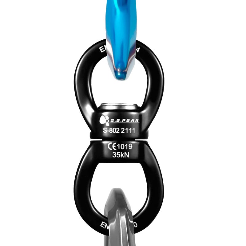 S.E.PEAK 35kN Swing Swivel, CE Certified Safe Swivel Hook, 360°Rotational Device, Silent Hanging Accessory for Tree Swing, Aerial Dance, Swing Spinner Hanger, Rock Climbing, Hanging Hammock,Carabiner - Image 2