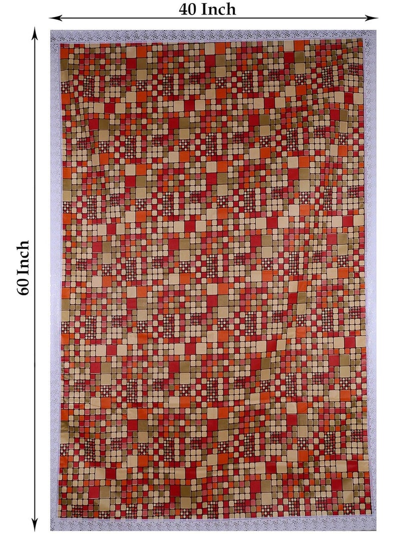 KEA Printed PVC Table Cover Easy to Clean 4 Seater Multi Color Size 40X60 Inches - Image 3