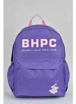 BEVERLY HILLS POLO CLUB Unisex Multi-Eye Daily Travel School Backpack Lilac 04154  - Image 1