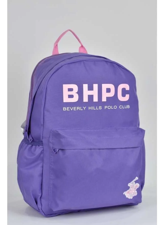 BEVERLY HILLS POLO CLUB Unisex Multi-Eye Daily Travel School Backpack Lilac 04154