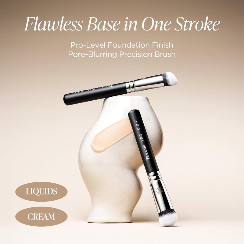 Piccasso Korean FB22 Foundation Spatula – Professional Stainless Steel Makeup Tool for Thin, Seamless Foundation & Cream Blending (Dome) - Image 2