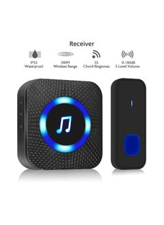 LUMIVE Lumive Anti-Theft Wireless Doorbell, Waterproof doorbell with 55 chimes and 300M range for Home, Office, Apartment, Hotel or Warehouse(1 Transmitter, 2 receivers)-Battery Included (Classic)  - Image 4