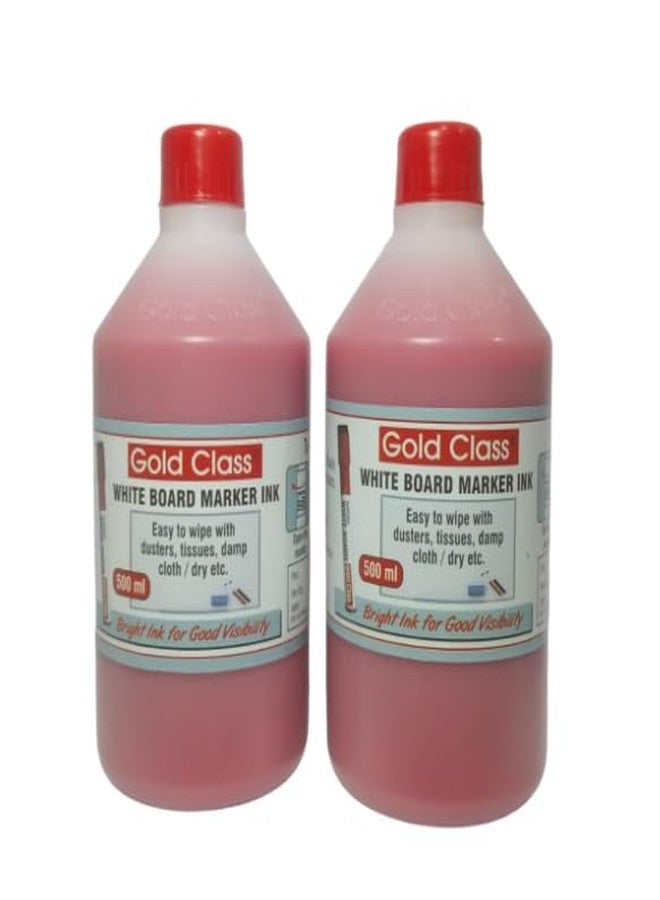 Gold Class White Board Marker Ink, 500ML | Easily refillable | Suitable for Marker Pens with Multiple Surfaces | Office Stationery | School Stationery (Red) - Pack of 2 - Image 2