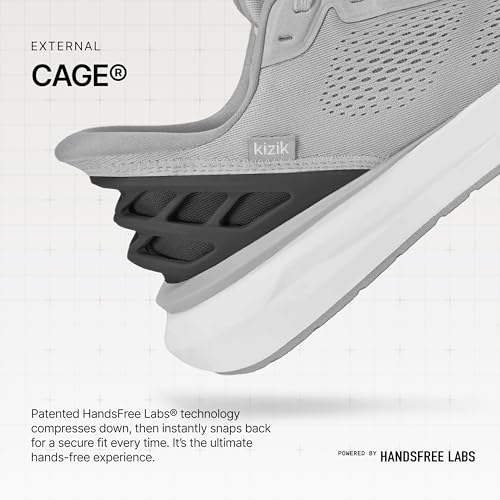 Kizik Athens 2 Slip On Shoes for Men: Comfortable All-Day for Walking, Gym, or Casual Wear, Wide Toe Box Available, Slip in & Stand Out, Hands Free - Alloy M8.5 - Image 5