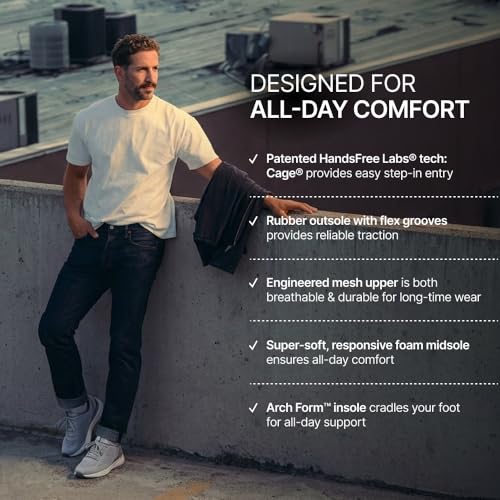 Kizik Athens 2 Slip On Shoes for Men: Comfortable All-Day for Walking, Gym, or Casual Wear, Wide Toe Box Available, Slip in & Stand Out, Hands Free - Alloy M8.5 - Image 3