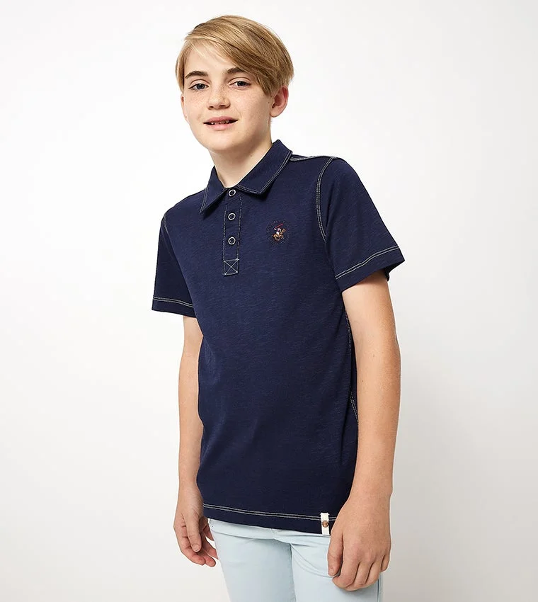 Short-sleeved polo t-shirt