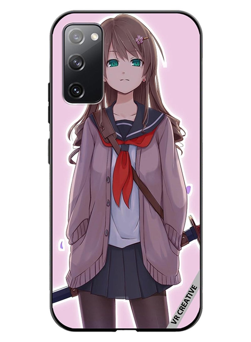 VR CREATIVE Protective Case Cover For Samsung Galaxy S20 FE 5G Anime Girl Design Multicolour - Image 1