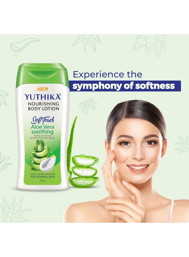 Yuthika Aloevera Nourish Body Lotion 40ml - Hydrating Moisturizer for Men & Women, Non-Irritant & Non-Sticky, 24H Hydration for Oily to Normal Skin (16 Pcs in Jar) - Image 3
