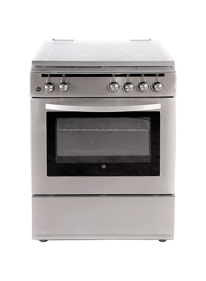 HOOVER 4 Burner Gas Cooker 60 x 60 cm, One hand Ignition, Rotisserie, Self Cleaning Function, Made in Turkey, FGC66.02S Stainless Steel - Image 1