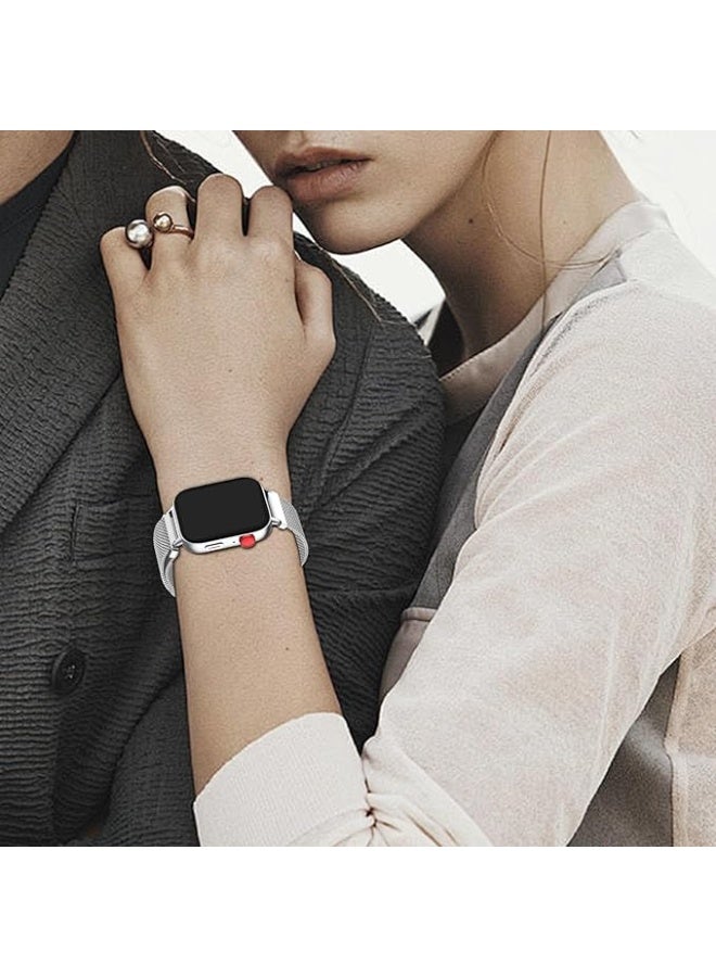 Metal Bracelet Compatible with Huawei Watch Fit 4 Pro/Fit 4/Fit 3 Women Men, Stainless Steel Metal Replacement Bracelet For Huawei Watch Fit 4 Pro/Fit 4/Fit 3 (Silver) - Image 3