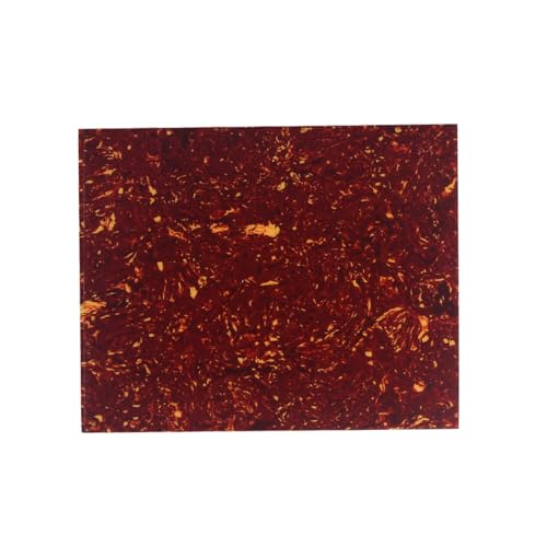 FLEOR 20x17cm Acoustic Pickguard Blank Material Self Adhesive Guitar Pick Guard Scratch Plate Sheet, Red Tortoise - Image 1