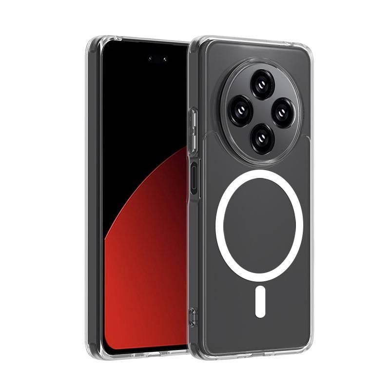 غطاء MagSafe بTPU لـ Redmi Note 13 Pro مع حماية من السقوط ومقاوم لبصمات الأصابع مع مقاوم للصدمات مع مغناطيسي مع مقاوم للخدش باللون شفاف من مادة TPU باللون الأحمر - Image 2