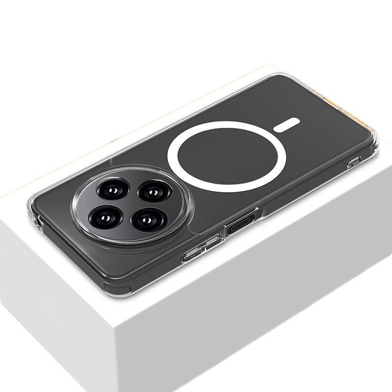 غطاء MagSafe بTPU لـ Redmi Note 13 Pro مع حماية من السقوط ومقاوم لبصمات الأصابع مع مقاوم للصدمات مع مغناطيسي مع مقاوم للخدش باللون شفاف من مادة TPU باللون الأحمر - Image 4