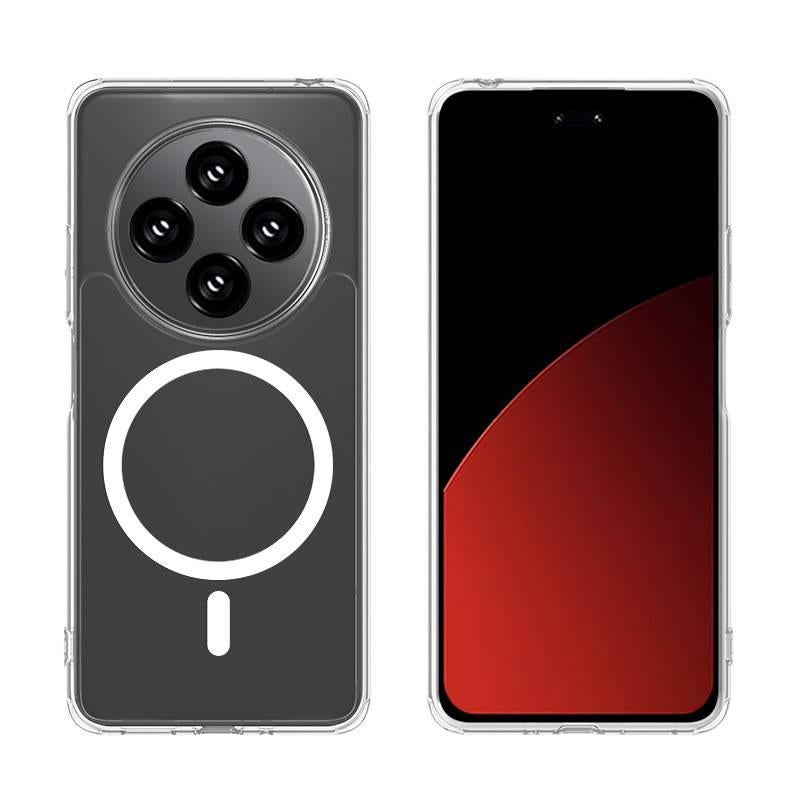 غطاء MagSafe بTPU لـ Redmi Note 13 Pro مع حماية من السقوط ومقاوم لبصمات الأصابع مع مقاوم للصدمات مع مغناطيسي مع مقاوم للخدش باللون شفاف من مادة TPU باللون الأحمر - Image 5