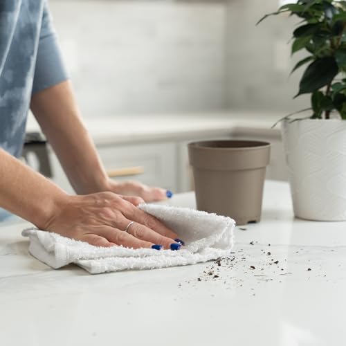 S&T INC. Multipurpose Cotton Terry Cleaning Towels for Home, Car, Automotive, and Garage Cleaning Supplies, 14 Inch x 17 Inch, White, 24 Pack - Image 5