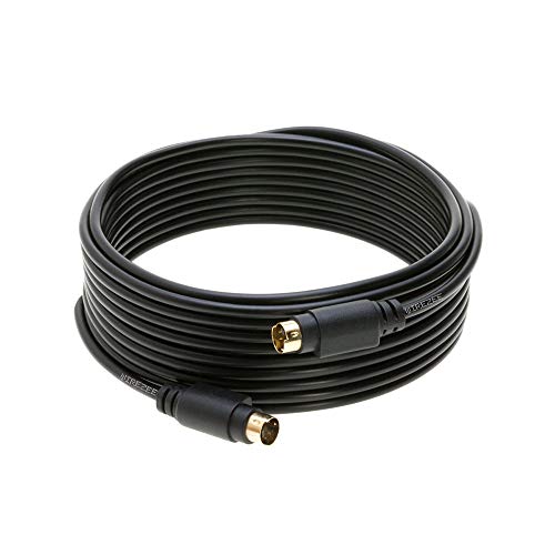 WireZee S-Video Cable 4 Pin Male 75 Ohm Patch Cord 6ft 12ft 25ft 50ft for DVD HDTV (12FT) - Image 1