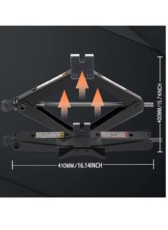 ABBASALI Car Breakdown Emergency Spare Type Kit 2 Tonne Scissor Jack  Extendable Wheel Brace Socket Wrench  - Image 3