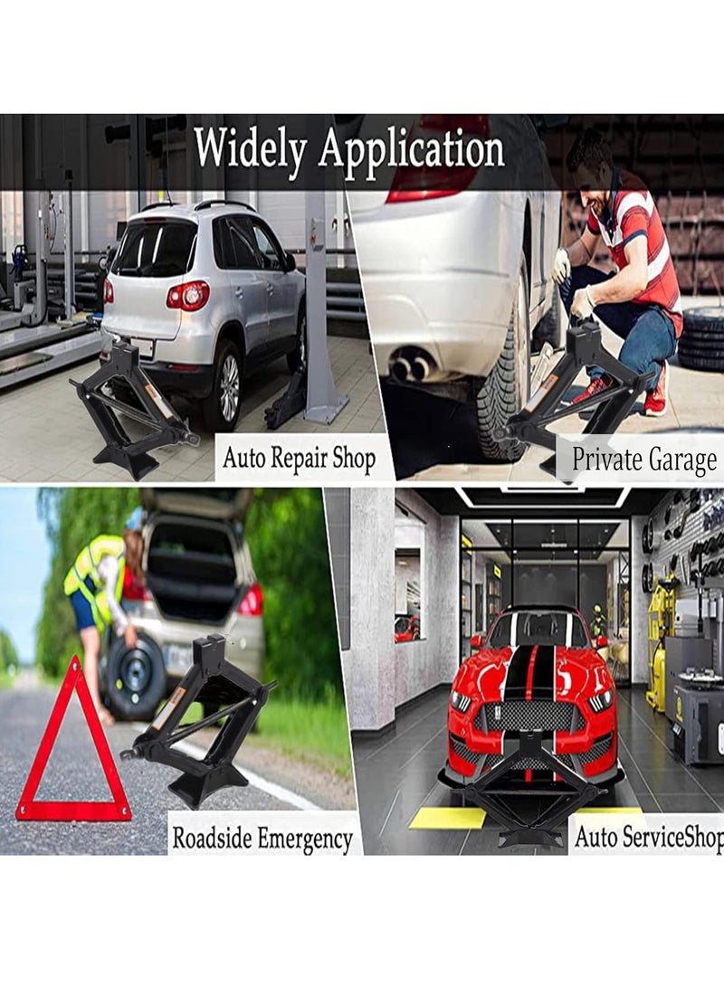 ABBASALI Car Breakdown Emergency Spare Type Kit 2 Tonne Scissor Jack  Extendable Wheel Brace Socket Wrench  - Image 4